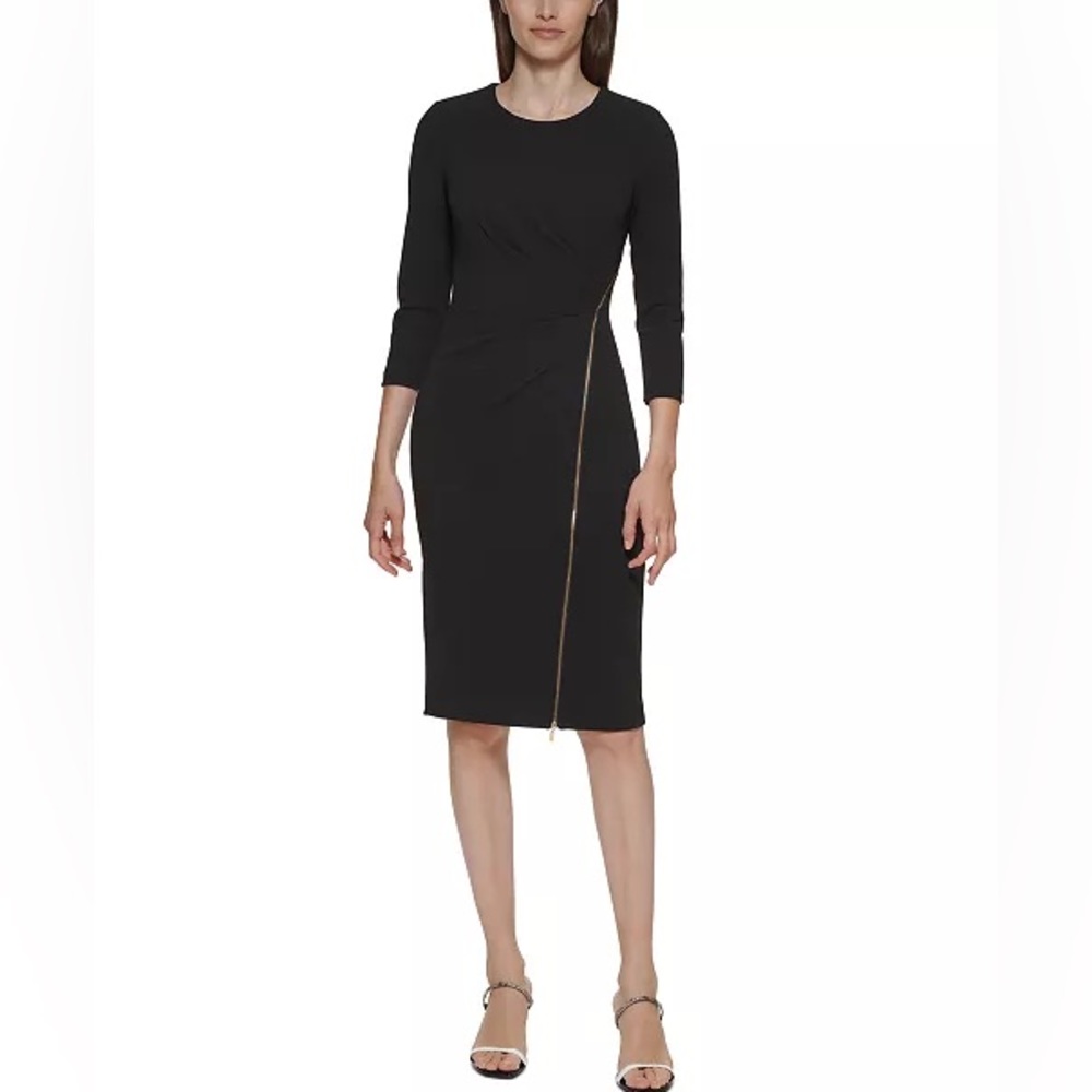 CALVIN KLEIN ZIP DETAIL DRESS - Picture 2 of 12